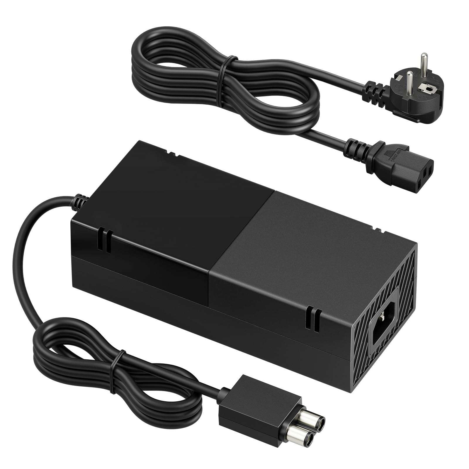 Polerty - Alimentatore per Xbox One, Adattatore Caricabatterie con Cavo di Ricarica EU, Kit di Sostituzione Adattatore per Xbox One Console, Alimentazione a Blocco con Cavo di Ric…