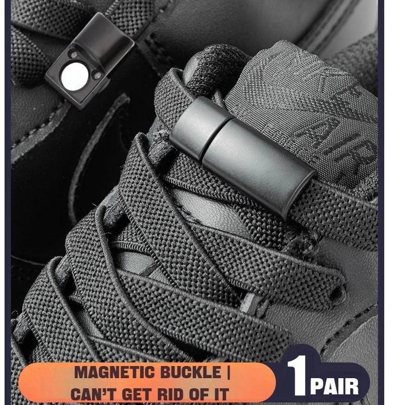 1 paio di lacci con chiusura magnetica senza lacci lacci elastici piatti scarpe da ginnastica stivali senza lacci elastici per scarpe accessori