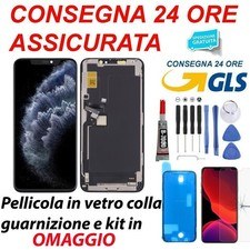 DISPLAY LCD PER APPLE IPHONE 11 PRO MAX TOUCH SCREEN SCHERMO INCELL VETRO NERO