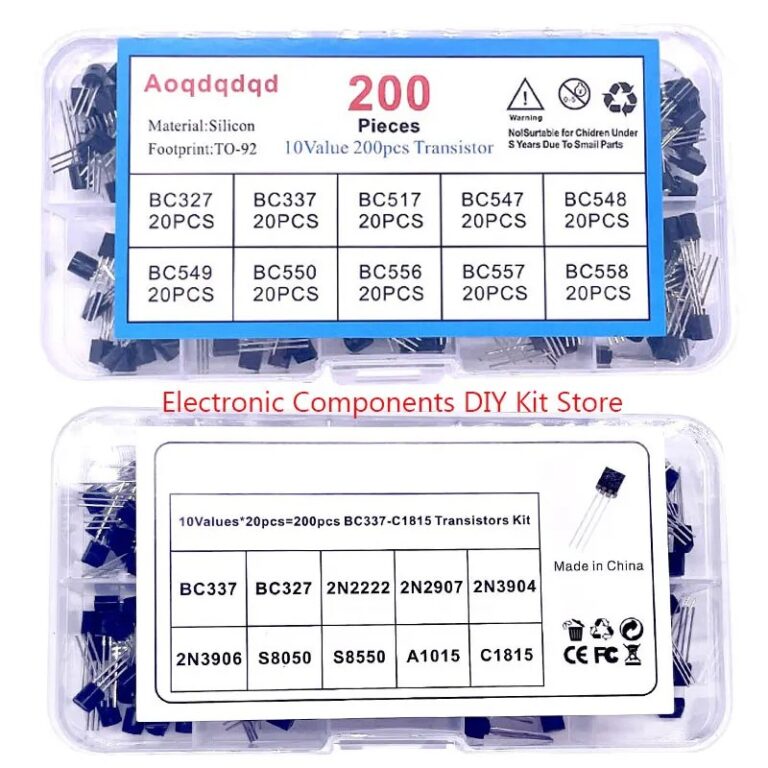 10 tipi di specifiche TO-92 componenti elettronici misti 200 triodo PNP NPN kit transistor Scatola componenti 2n222 BC337 BC327