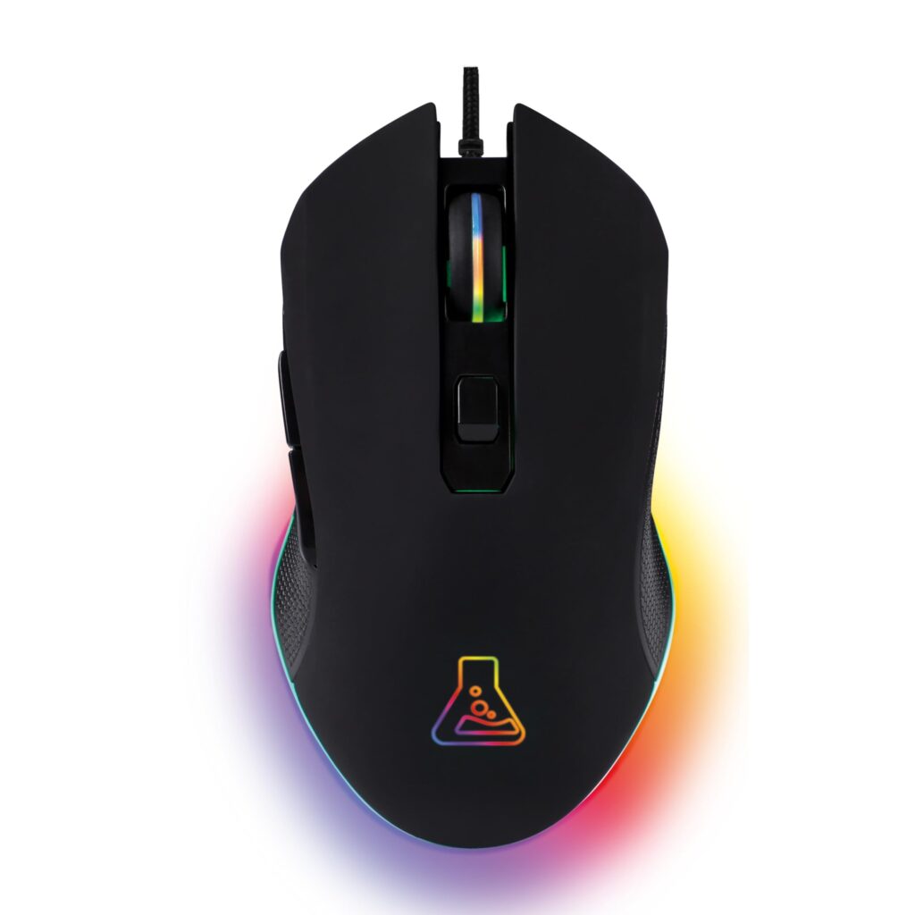 THE G-LAB Kult Helium Pro - Mouse Gaming con Cavo 12800 DPI RGB | Con Cavo USB, Sensore Ottico Regolabile 12800 DPI, Illuminazione LED 7 Colori, 6 Pulsanti