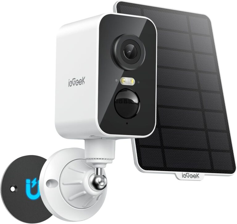 ieGeek Telecamera 4G Magnetica Portatile 2K con SIM mit Pannello Solare | Esterno/Interno, PIR Rilevamento Umano, 300° Pan, Batteria 10000 mAh, IP65, RV/Campeggio/Viaggio(Senza Wi…