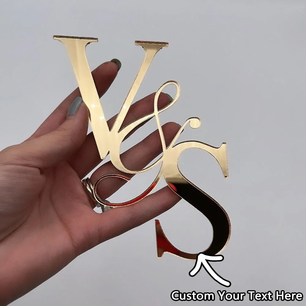 Decorazione torta personalizzata - 1 pezzo personalizzato PMMA metallizzato lucido strutturato lettera inciso al laser accessorio fai da te per compleanni, feste