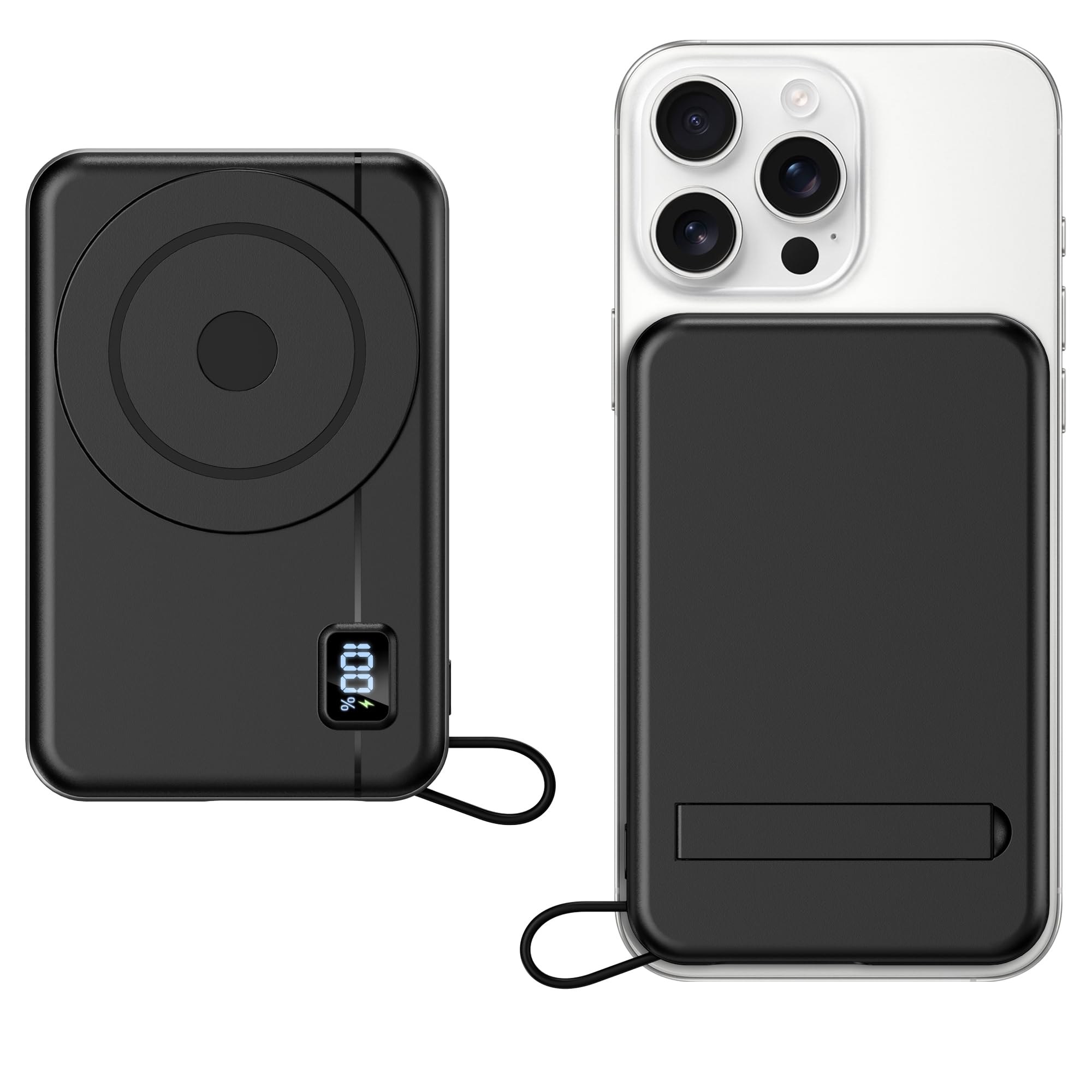 Magnetic Power Bank –10000 mAh Magnetico Powerbank for iPhone | Compatible with iPhone 18 17 16 15 Series, Wireless Quick Charger, USB‑C Input & Output, LED Display