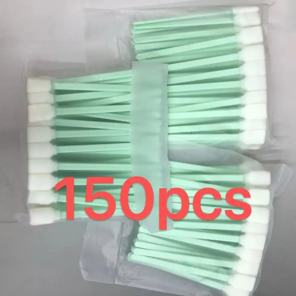 50/100/150 pezzi di strumenti di pulizia per testine di stampa Epson, Roland, Mimaki, Mutoh: spugna, bastoncino di cotone, spazzola per la pulizia.