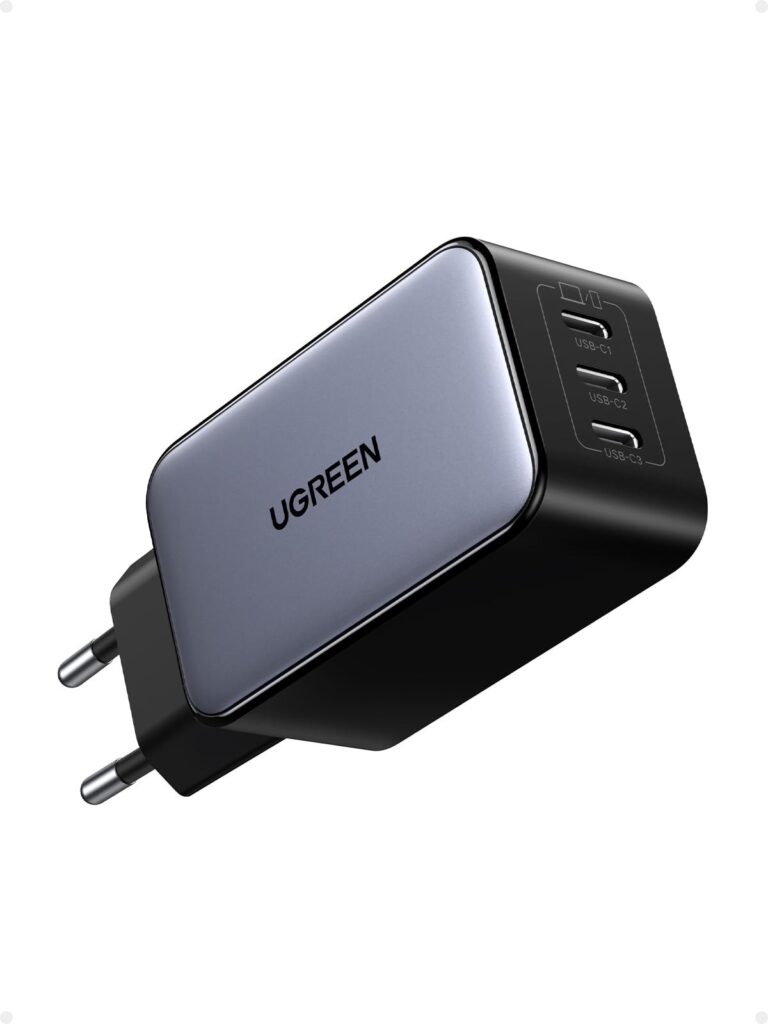 UGREEN Nexode 65W Caricatore USB C Ricarica Rapida Caricabatteria GaN | 3 Type C PD 3.0 Compatibile con MacBook Pro Air iPad iPhone 18 Pro Max 17 Serie 16-12 Pixel 10 9 PPS 25W Ga…