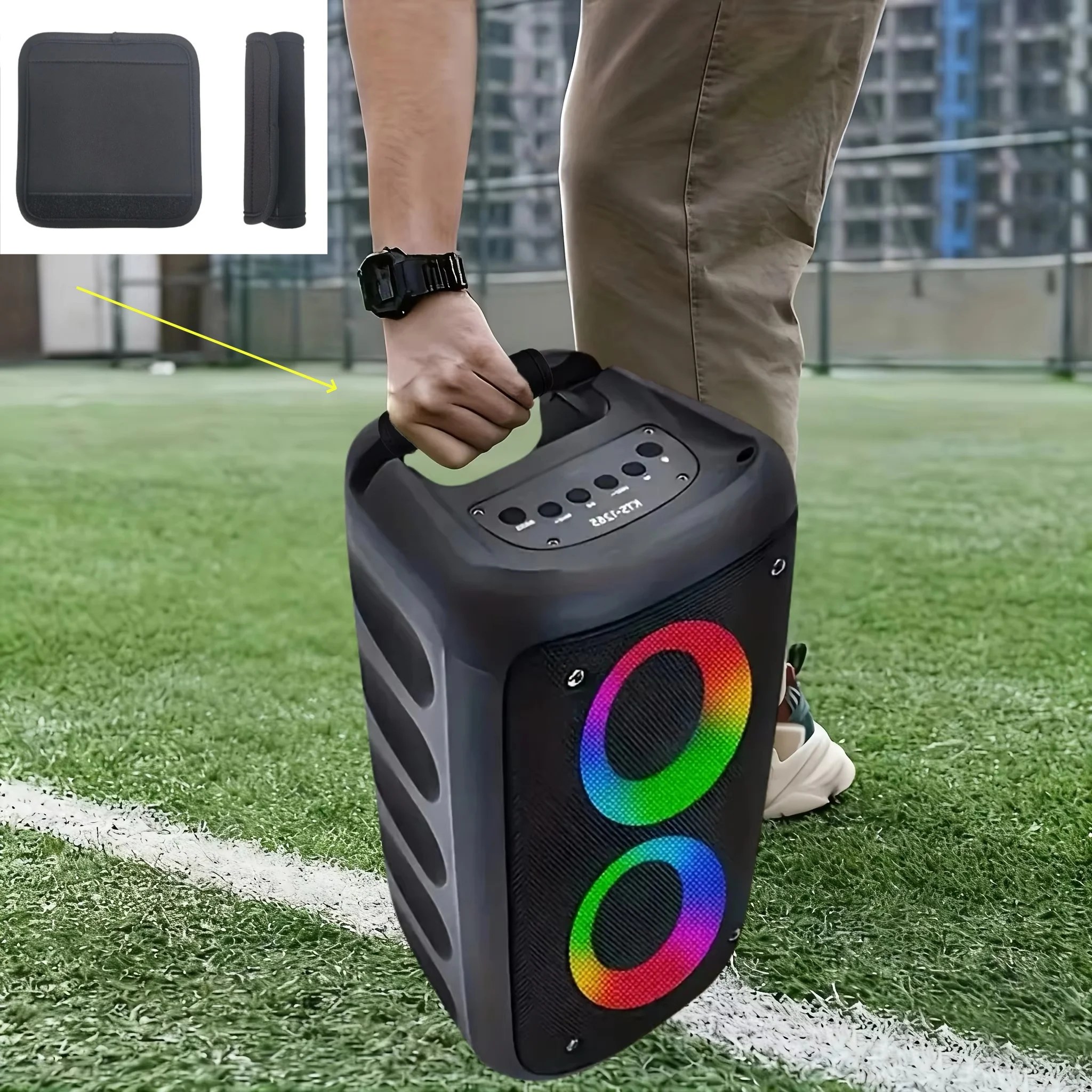 Protezione per maniglia dell'altoparlante JBi Boombox 1/2/3 | Impugnatura antiscivolo, materiale tessile durevole, compatibile con gli altoparlanti JBi Boombox 1/2/3