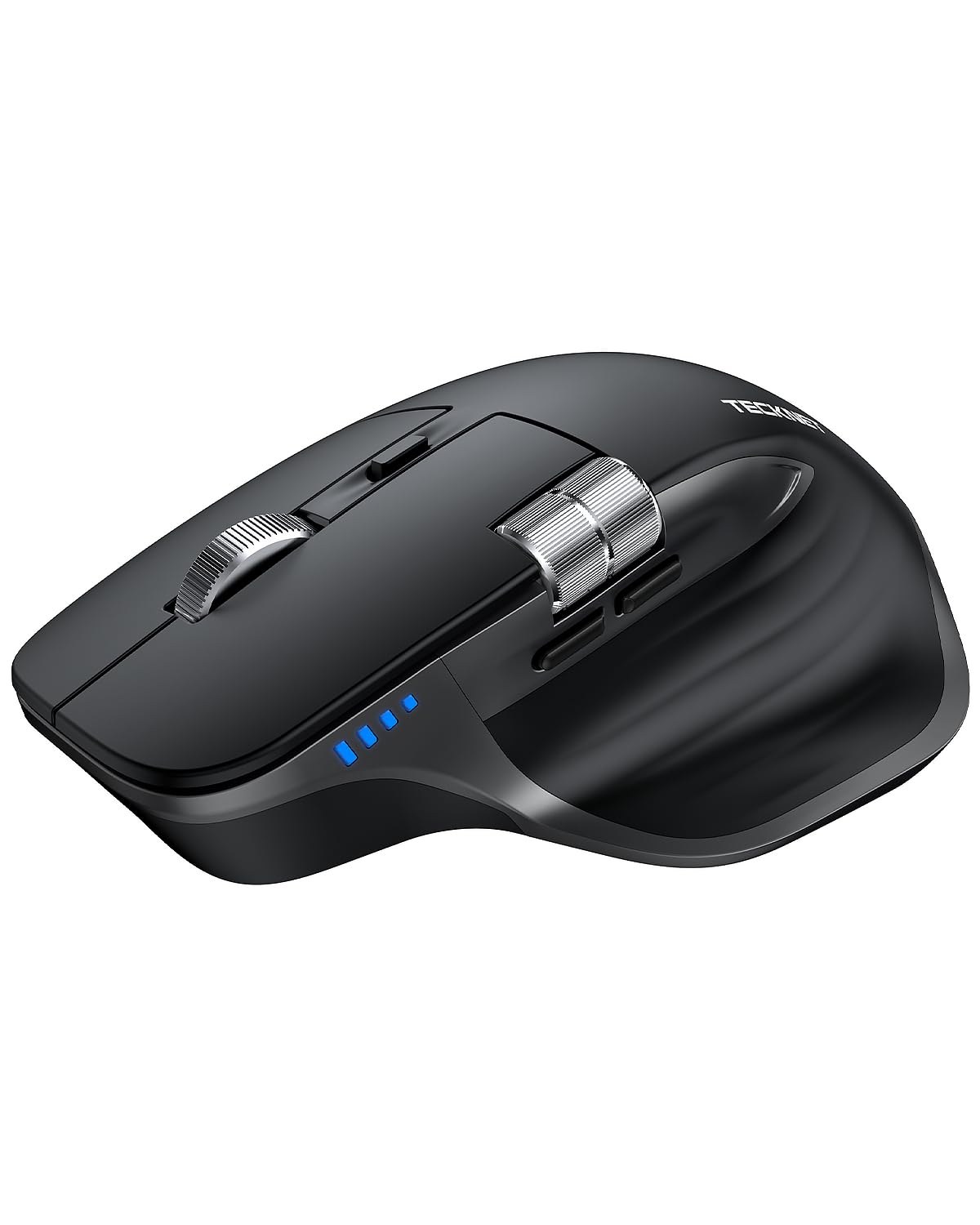 TECKNET Mouse Wireless Bluetooth con Rotella di Scorrimento Orizzontale | Connessione a 3 dispositivi (BT5.3/5.0+2.4G), Ricaricabile, 800-4800DPI, per PC/Tablet/Laptop/Computer/Ma…