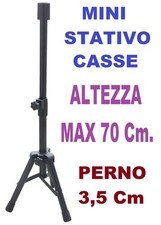 🇮🇹 MINI STATIVO CASSE ACUSTICHE TREPPIEDE SUPPORTO UNIVERSALE ALTEZZA 70 CM