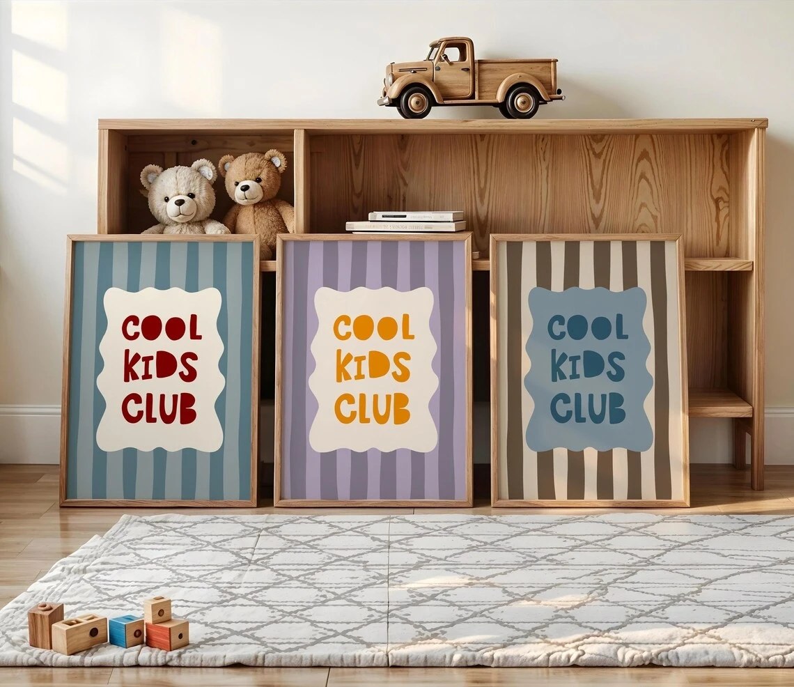 Moderno cartone animato Cool Kids Club Stampe d'arte da parete Pittura su tela Poster Immagine per soggiorno Camera da letto Decorazioni per la casa Regalo