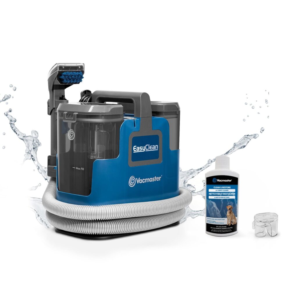 Vacmaster SCB0501 Lavatappeti Aspirapolvere Tessuti Lava Tappezzeria Asciuga e Aspira Acqua Pulitore a Vapore per Divano Tappeti Moquette Tappezzeria Scale e Auto Pulisci Lavadiva…