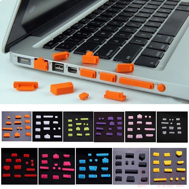 16 pz/set universale antipolvere porta notebook spina protezione in silicone USB elastico tappo di copertura del computer portatile