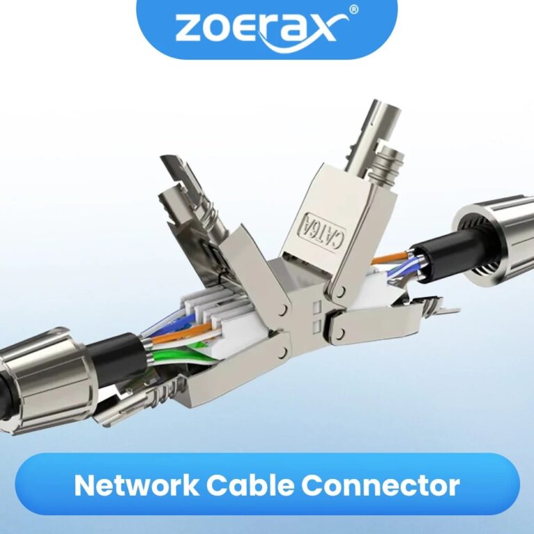 ZoeRaxCoppiatore RJ45 senza attrezzi schermato, prolunga per cavo Ethernet senza attrezzi PoE+ per cavi di rete Cat7/Cat6a/Cat6, argento