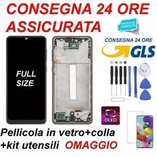DISPLAY OLED FRAME PER SAMSUNG GALAXY A33 5G SM-A336B TOUCH SCREEN VETRO NERO