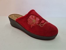 Inblu Ciabatte/Pantofole Donna In Tessuto Con Fiore e Zeppa - 016 (Bordeaux)