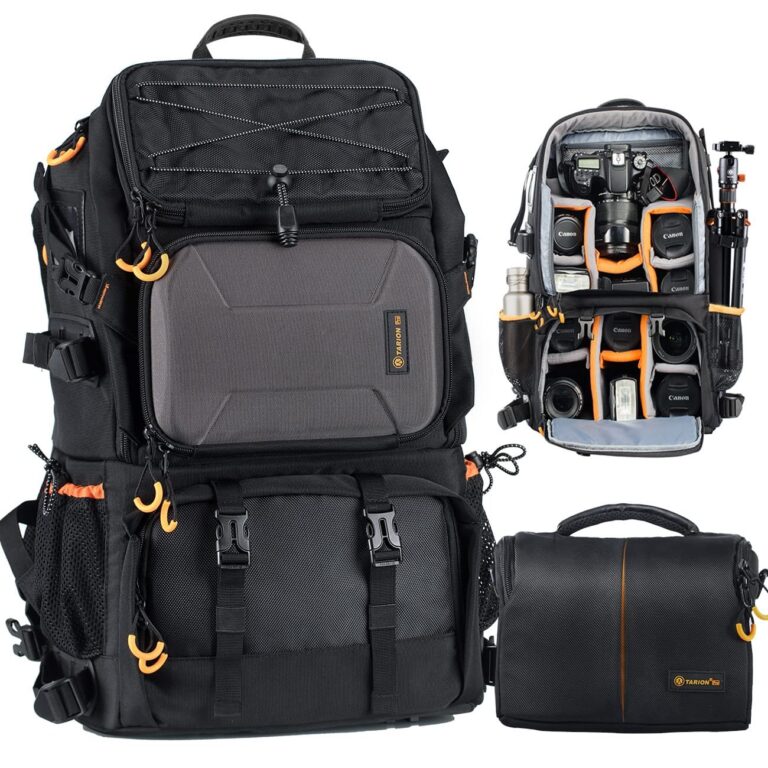 TARION Pro PB-01 Zaino Fotografico Grande per Fotocamera e Laptop 15.6" | Set Zaino e Borsa a Tracolla per Reflex, Obiettivi e Treppiede Ideale per Viaggio Trekking e Fotografia P…