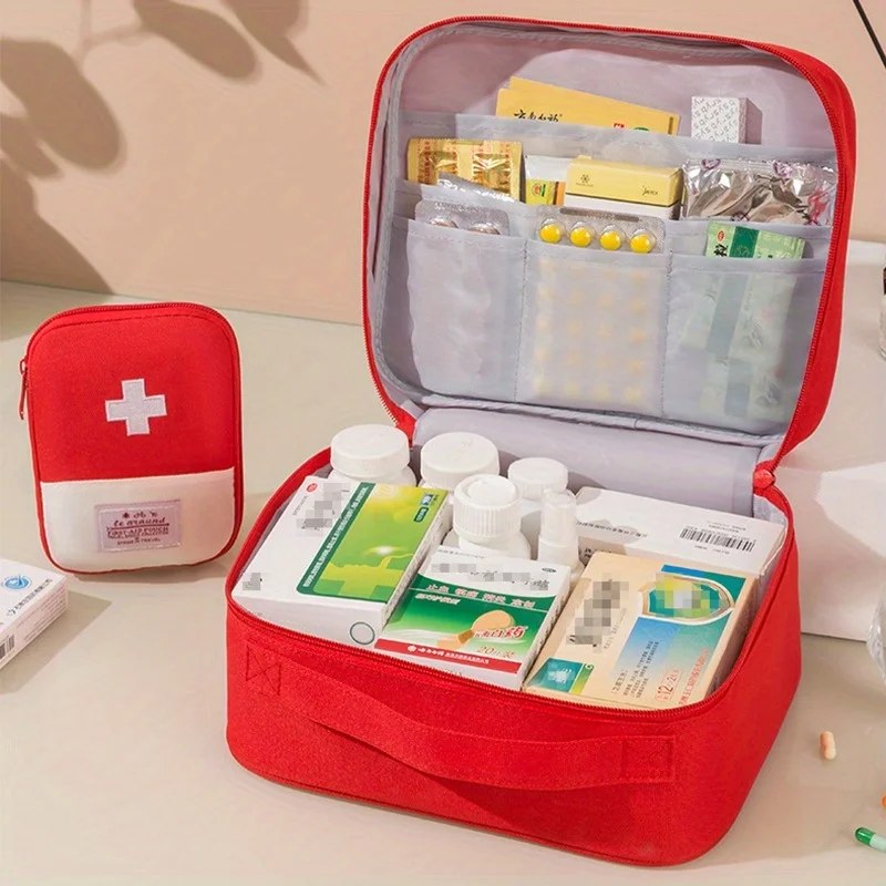 Borsa Portamedicinali di Grande Capacità, Organizzatore Portatile per Pillole per Casa, Viaggi ed Emergenze all'Aperto