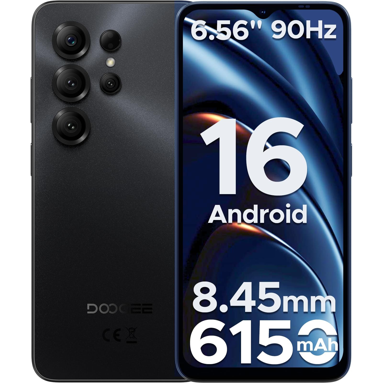 DOOGEESmart Note56 X Lite Smartphone, Android 16, 6150mAh Batteria, 12GB + 32GB/2TB TF, 6.56" HD+ 90Hz IPS, 4G Telefono Cellular offerta Smartphone, 8MP+5MP/Dual SIM/Octa Core/Fac…