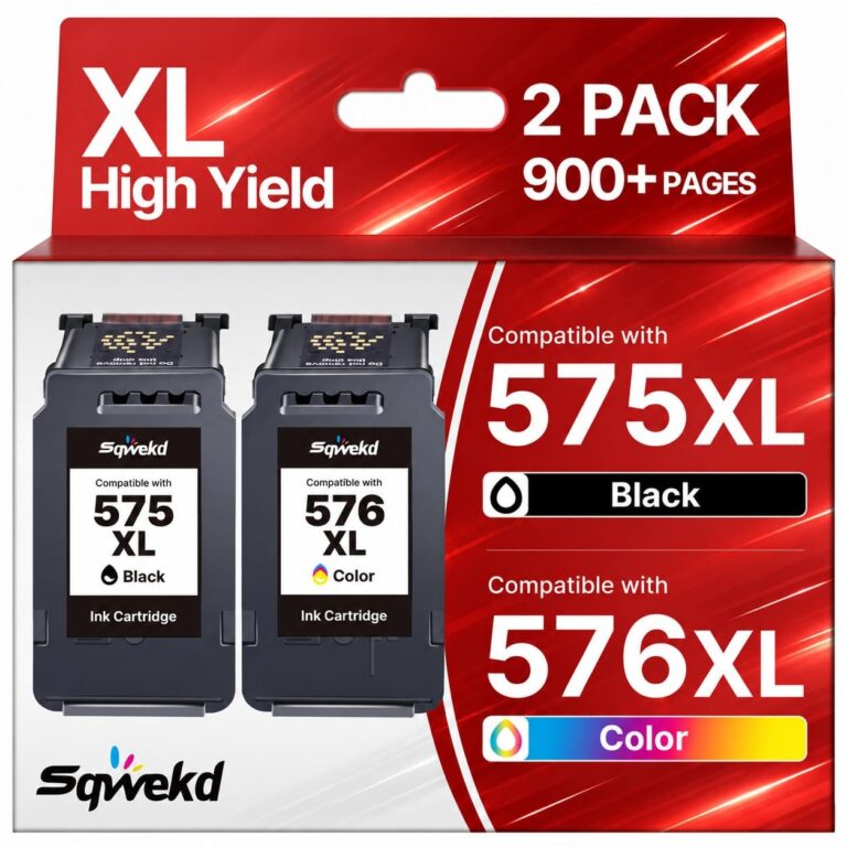 Sqwekd 575 576 XL Cartucce compatibili per Canon 575 576 per PIXMA TR4755i | Cartucce 575 576 XL per Canon inchiostro per Canon PIXMA TR4755i TS3750i TR4756i TS3751i TS3752i TS355…