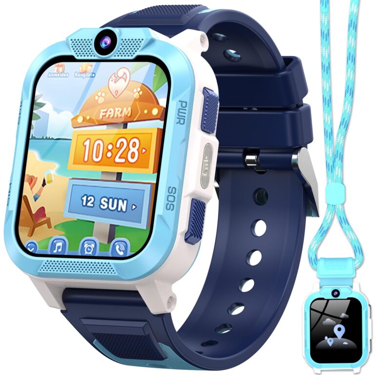 IOWODO Smartwatch Bambini 4G con Localizzazione GPS+Wi-Fi+LBS | 1,85" Orologio GPS Bambini con Videochiamata HD, SOS, Batteria 850mAh, Controllo Genitori, Modalità Scuola, IP68, 2…