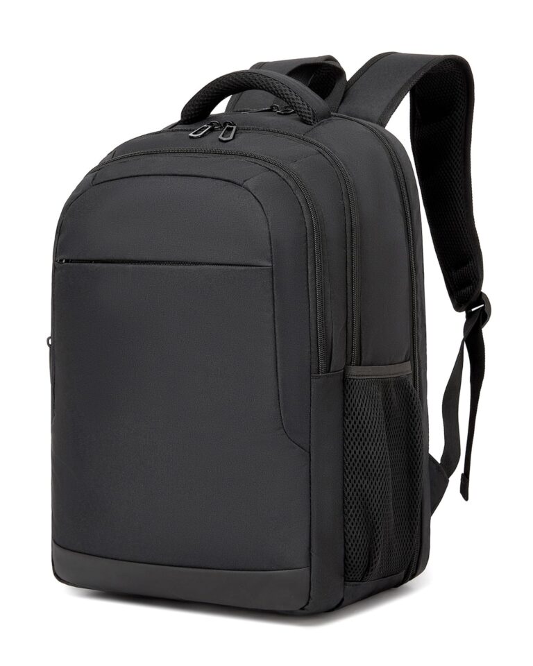 Shavont Zaino Porta PC da 15,6 Pollici da Uomo e Donna, Zaino da Lavoro Leggero con Scomparto PC ad Apertura Completa e Tasca Antifurto per Viaggio, Ufficio e Università (Nero)