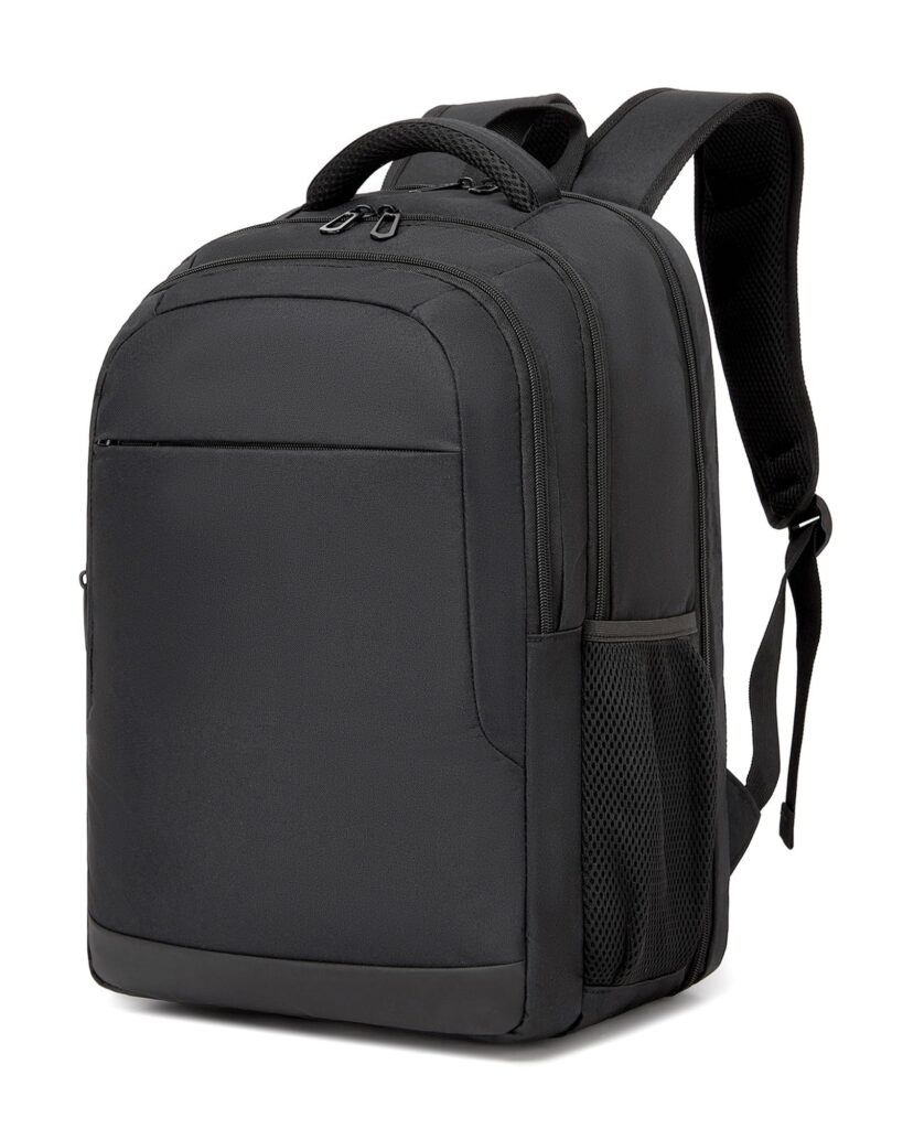 Shavont Zaino Porta PC da 15,6 Pollici da Uomo e Donna, Zaino da Lavoro Leggero con Scomparto PC ad Apertura Completa e Tasca Antifurto per Viaggio, Ufficio e Università (Nero)