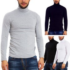 Dolcevita uomo maglia manica lunga felpato collo alto slim fit TOOCOOL A6957