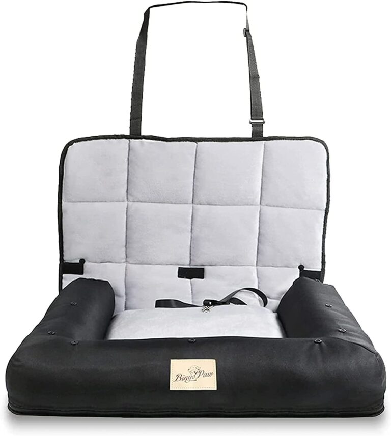Seggiolino Auto per Cani Taglia Grande per 30 kg Cuccia Cane Auto Sicurezza | Lavabile Morbido con Cintura di Sicurezza, Impermeabile, 86x54x50 cm