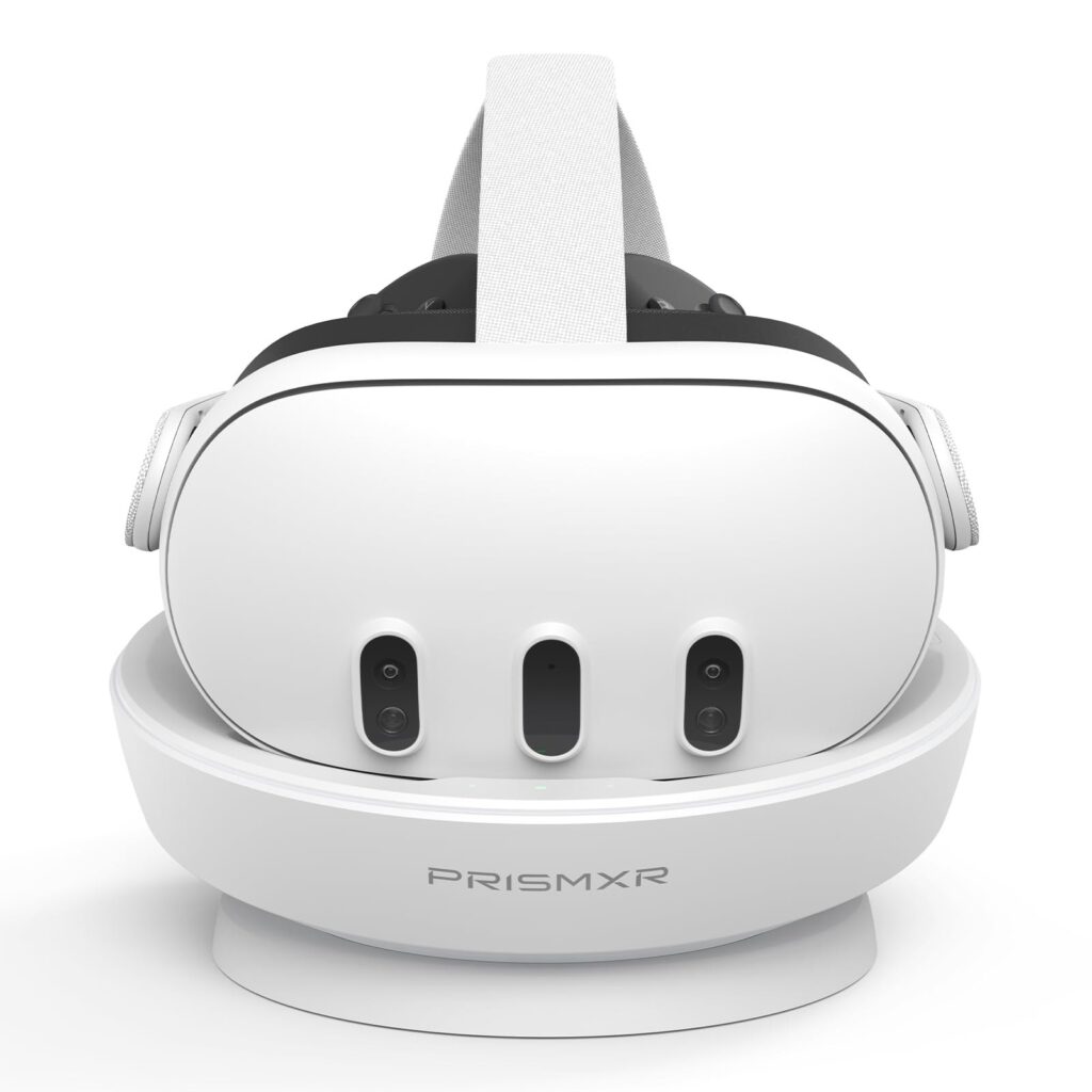 Carina D1 Stazione di ricarica magnetica per Accessori Meta Quest 3 | Stazione di ricarica rapida 27W per Quest 3 e controller, Protezione anti-sovraccarico, Salvaspazio (senza bi…