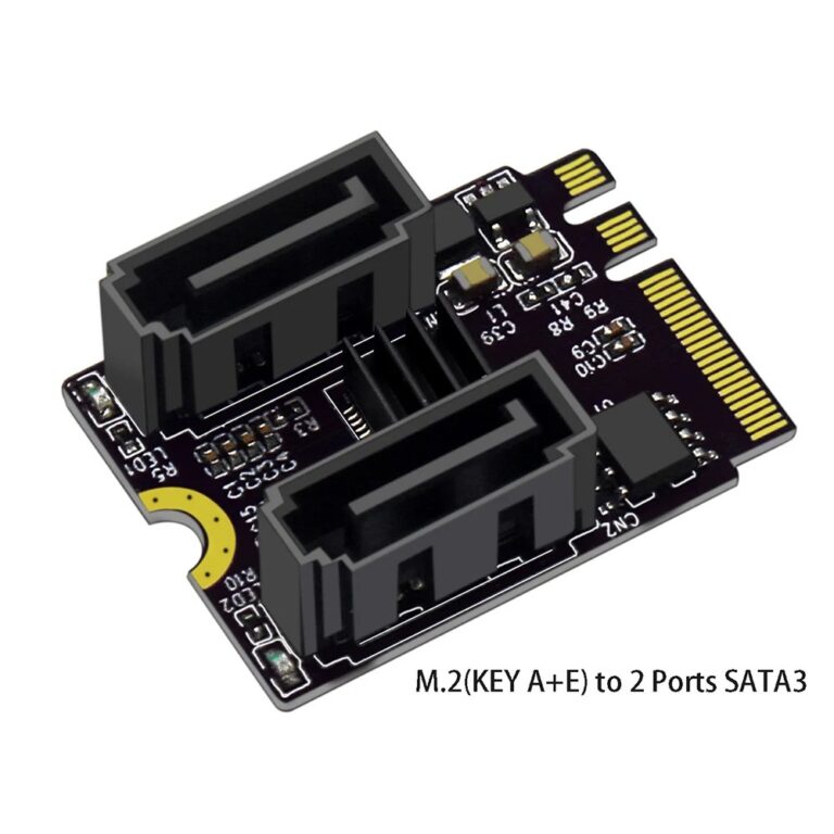 Adattatore da M.2 a SATA 3.0 Convertitore di schede di estensione A + E KEY Adattatore SATA da 6 GPS Collegare unità HDD SSD gratuito JMB582 per dati server PC NVR