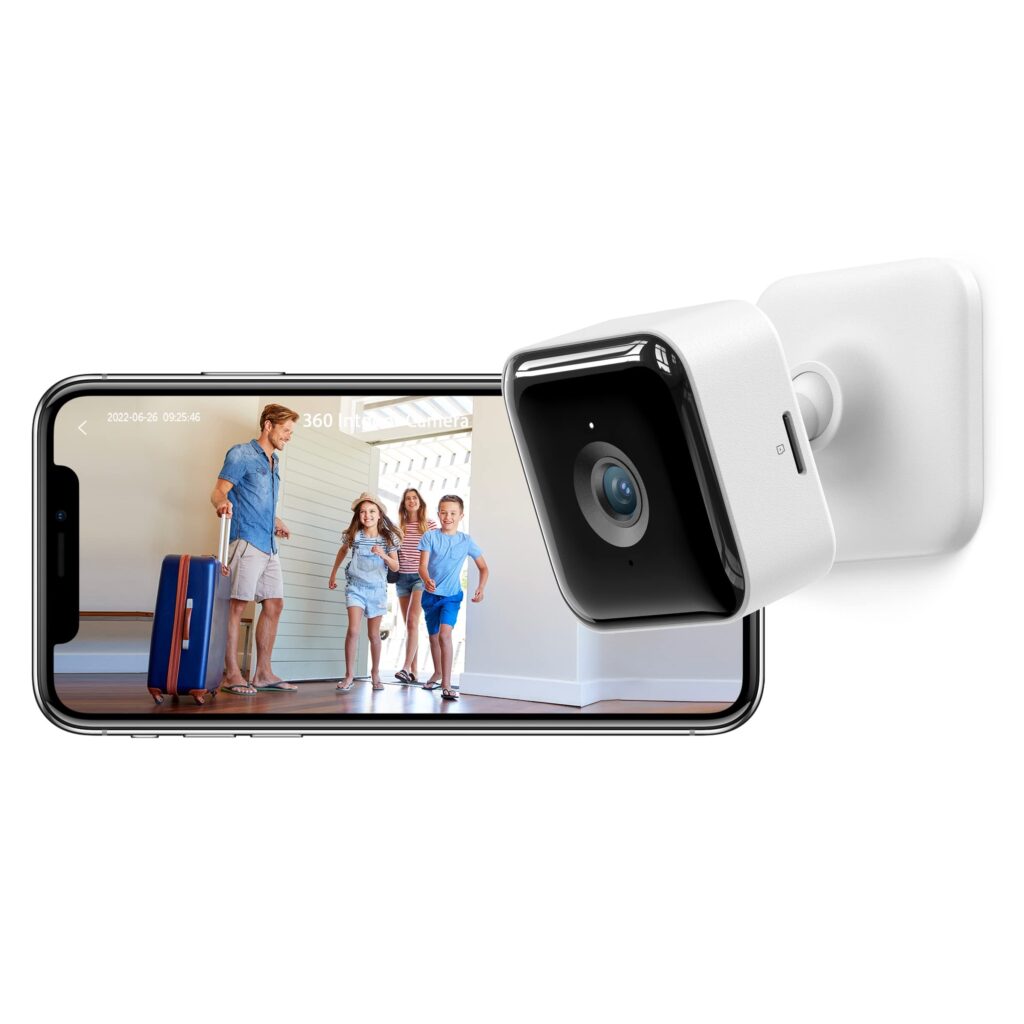 GNCC C2 2K 3MP Telecamera WIFI Interno, 2.4GHz | Mini Camera, Visione Notturna a Infrarossi, Audio Bidirezionale, Notifiche di Movimento