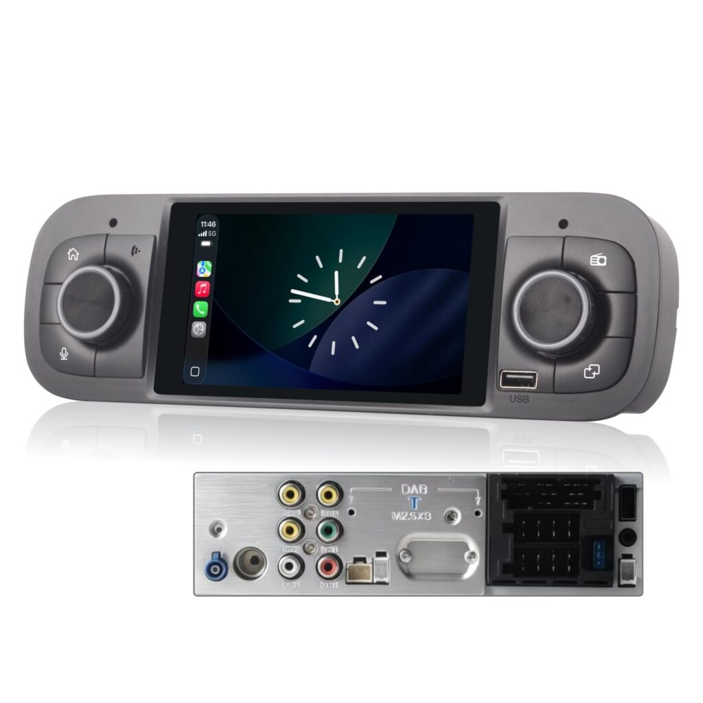Autoradio Linux per Fiat Panda 2013-2025 con CarPlay Wireless e Android Auto, avvio in 2 secondi, comandi fisici tramite manopola, audio di livello OEM, Porta ISO Plug & Play Stil…