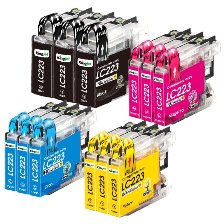 KINGJET LC223XL Cartucce d'inchiostro per Brother LC223 LC 223 LC221 Multipack Compatibile per Brother MFC-J480DW J5620DW J5320DW J680DW DCP-J4120DW J562DW MFC-J4420DW MFC-J4625DW…