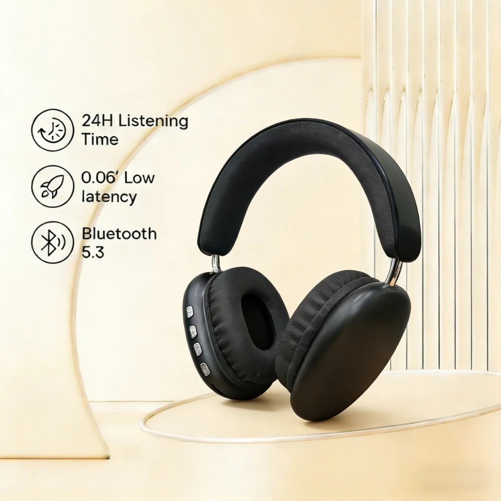 Cuffie Wireless TD-20 con Audio Spaziale 3D, Auricolari Bluetooth 5.3, Driver da 40mm, Cuffie Over-Ear con 24 Ore di Autonomia per Telefoni Cellulari e PC