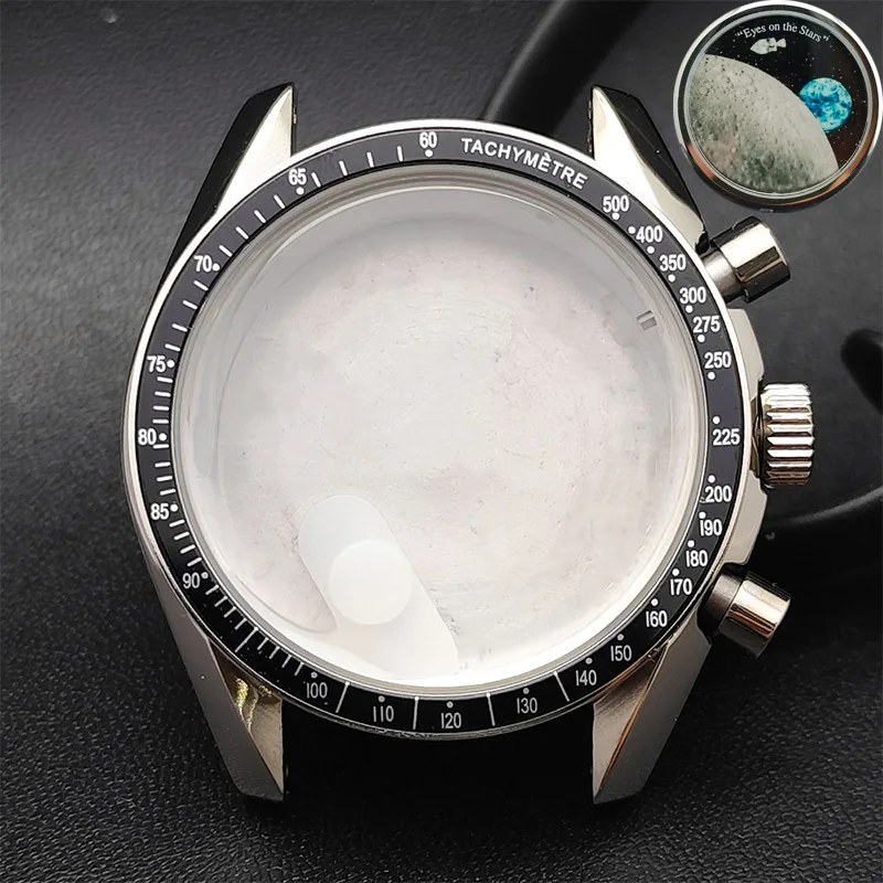 Cassa per Orologi da Uomo 39,7mm in Metallo, Compatibile con Movimento VK63, Accessori per Cassa Orologio, Vetro Zaffiro, Parti per Orologio, Adatta a Cinturino da 20mm, Scatola p…