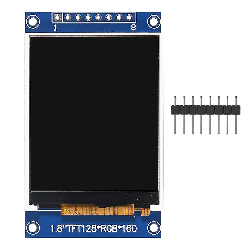 Aokin Display LCD TFT a colori da 1,8 pollici 128x160 SPI ST7735S 3.3V Sostituisce OLED Alimentatore per Arduino