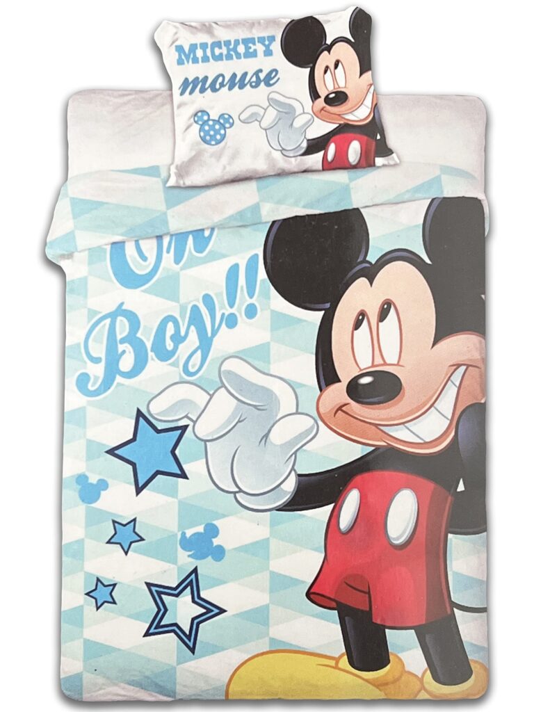 Disney Topolino Lenzuola double-face per bambini, 100 x 135 cm, 100% cotone (M05)