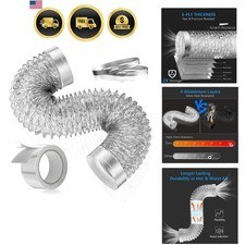 Tubo di sfiato asciugatrice 4 pollici 3 piedi tubo flessibile di scarico resistente, spessore 6 strati...