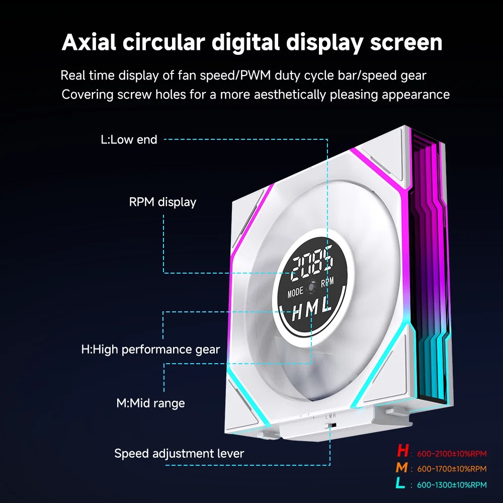 Jungle Leopard Interstellar V4 Display digitale Controllo velocità Specchio infinito con schermo Ventilatore UNI