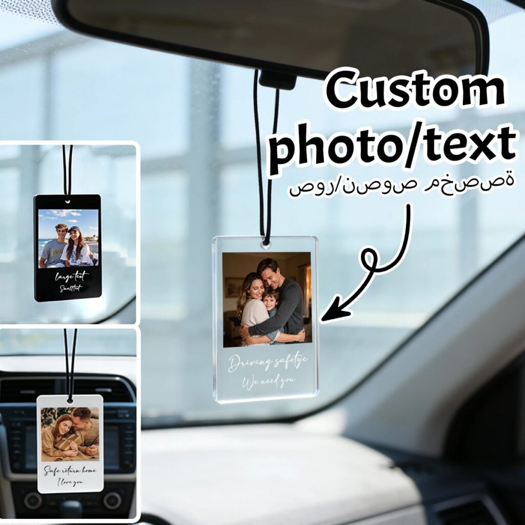 Ciondoli Personalizzati in Acrilico per Auto, Accessori Auto Personalizzati, Ornamenti Fotografici Personalizzati, Foto Personalizzate di Coppia, Ornamenti da Appendere