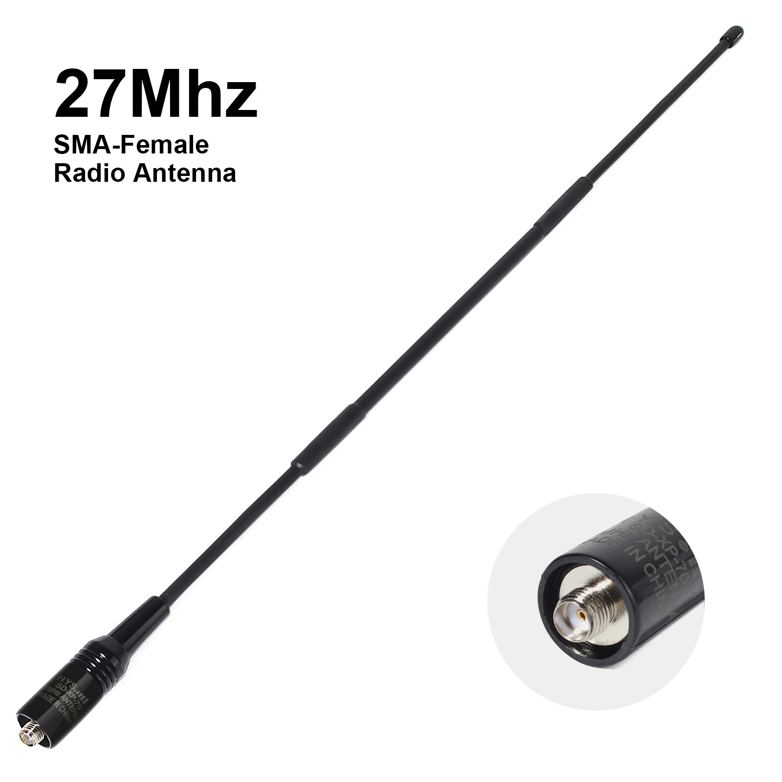 Antenna radio CB portatile da 27 Mhz, antenna walkie-talkie SMA-femmina compatibile con Quansheng UV-K5 UV-K5(8) UV-K6 TK-11(5) TK-11(8)