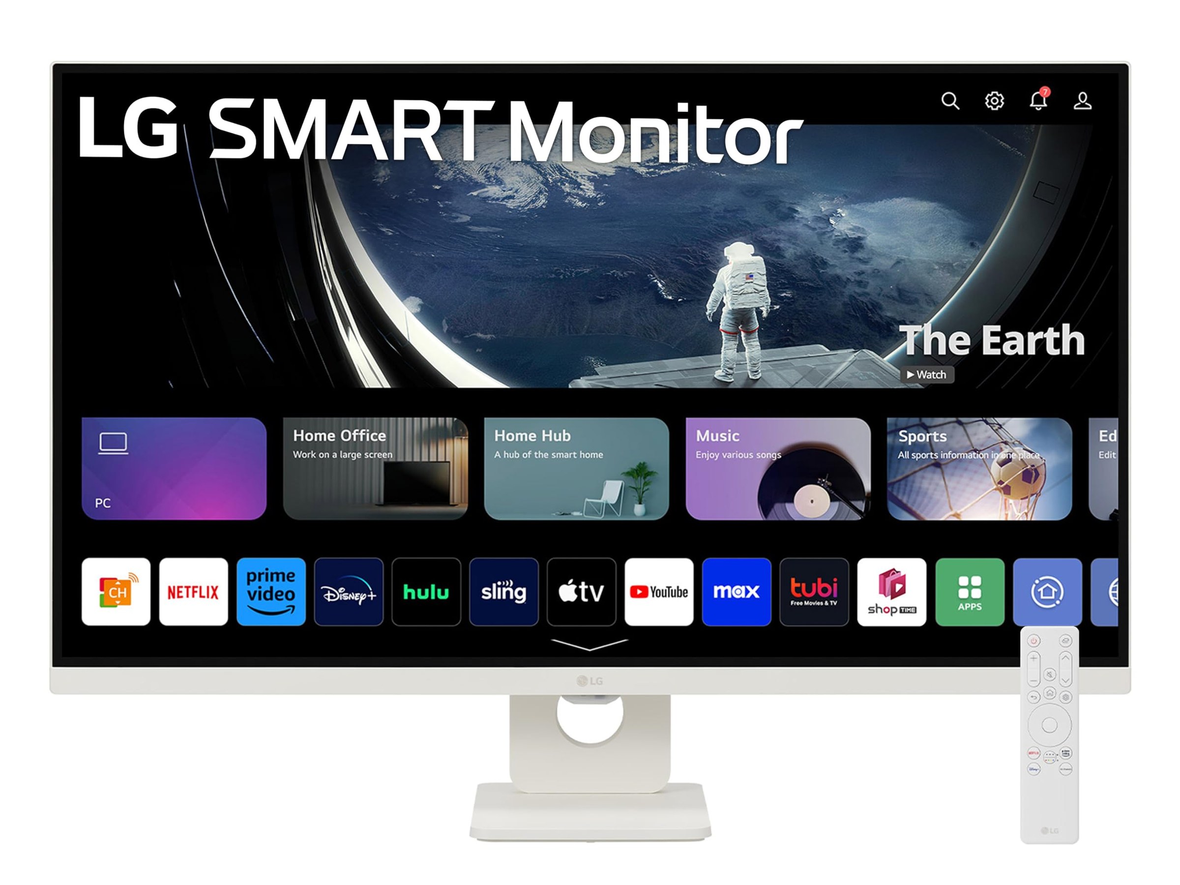 LG 32U721SA Monitor Smart 32" 4K, HDR, webOS con app di streaming, Wi-Fi, Bluetooth, AirPlay, Screen Share, Browser Internet, Speaker Stereo 10W, USB-C (65W), HDMI, Hub USB, Telec…