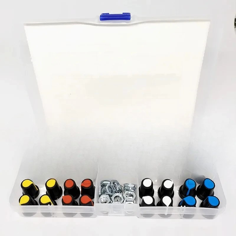 20 set/scatola WH148 15MM Kit potenziometro singolo B5K/10K/20K/50K/100K con manopole Set dadi albero