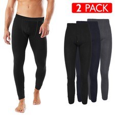 Set 2 Pezzi Calzamaglia Uomo Termica Collant Leggings Calzamaglie Neve VEQUE