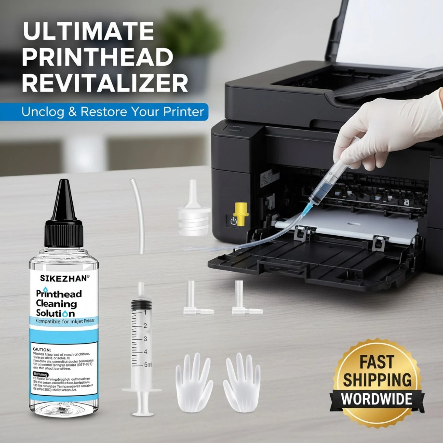 Kit di pulizia della testina di stampa da 400 ml per Epson HP Canon Brother, soluzione detergente universale per stampanti a getto d'inchiostro, liquido per disintaspare la testin…