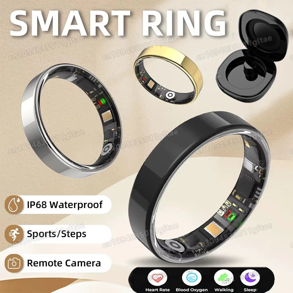 Nuovo Anello Smart 2026 con Monitoraggio Frequenza Cardiaca, Pressione Sanguigna, Sonno e Movimento, Impermeabile IP68, per Uomini e Donne, Regalo per le Feste
