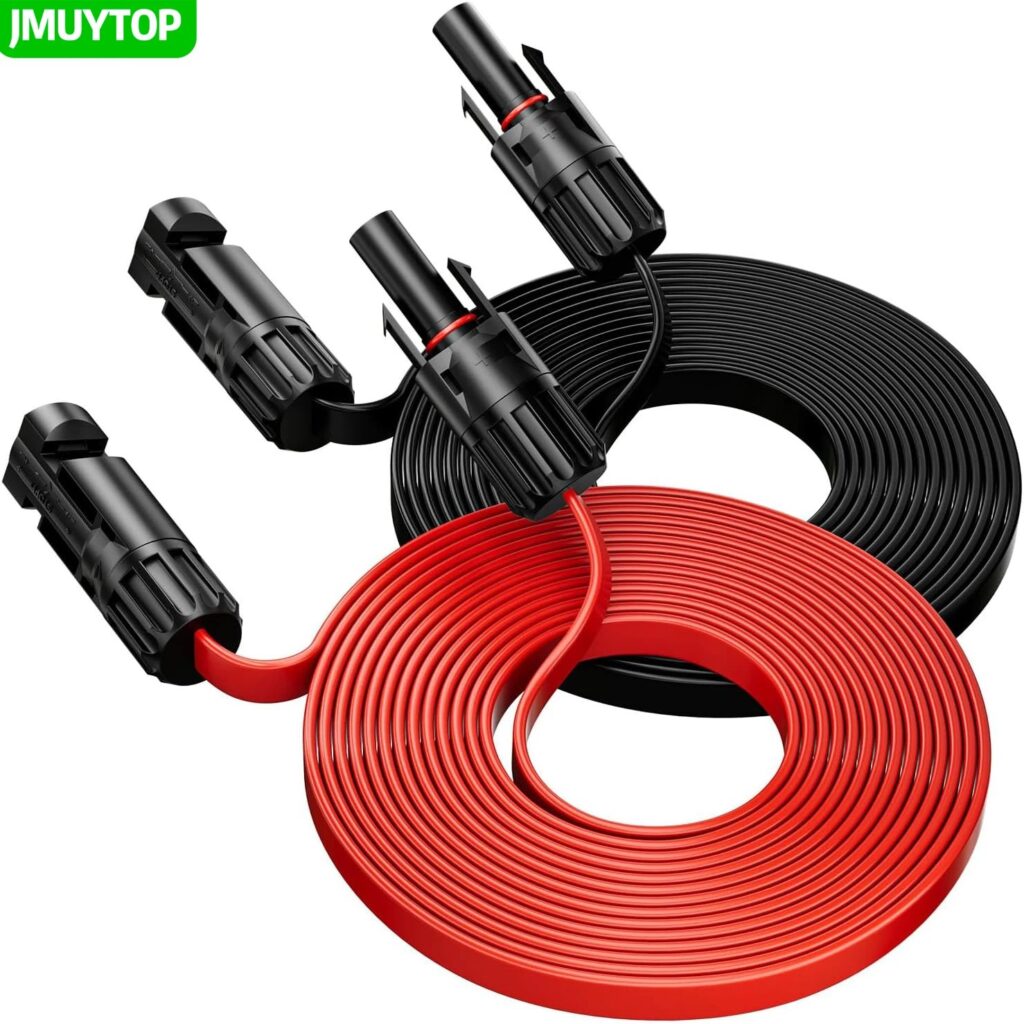 Cavo di prolunga solare piatto JMUYTOP 12AWG per passaggio finestra, per impianti fotovoltaici da balcone Zendure/EcoFlow/Anker