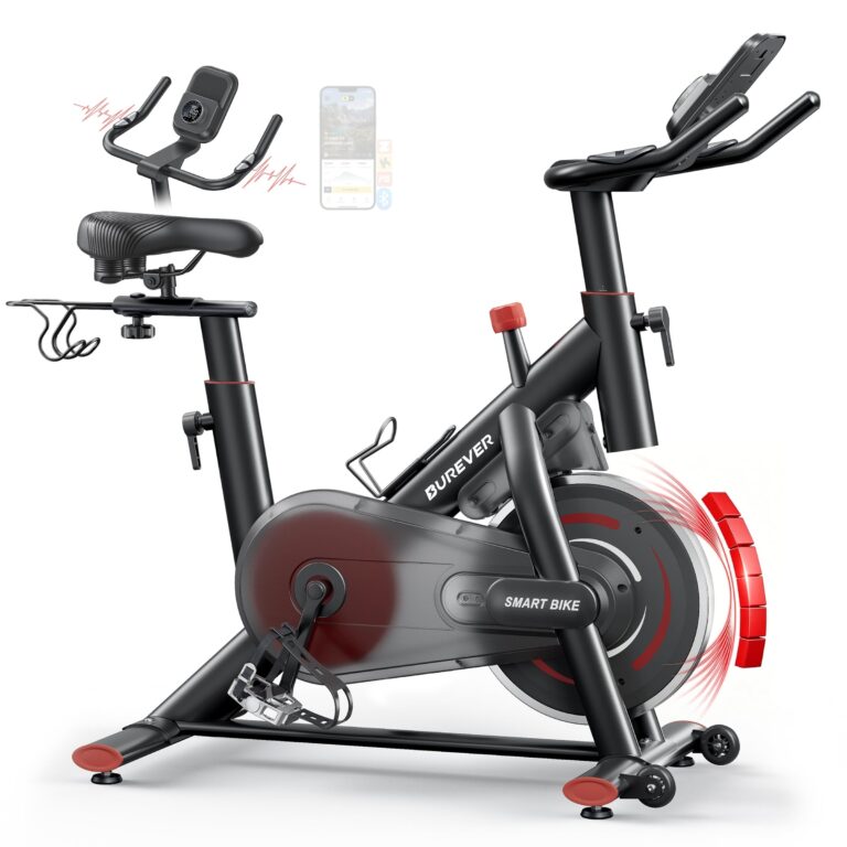 Cyclette da Casa Burever, Ciclette con App, Touch Screen, Ultra Silenzioso, Frequenza Cardiaca, Magnetoresistivo Regolabile, Volano da 15 KG, Portata 170 KG